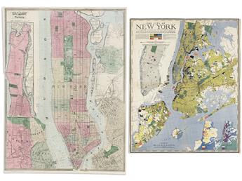 VARIOUS CARTOGRAPHERS Group of 5 nineteenth-to-twentieth-century maps. 1835-1939.